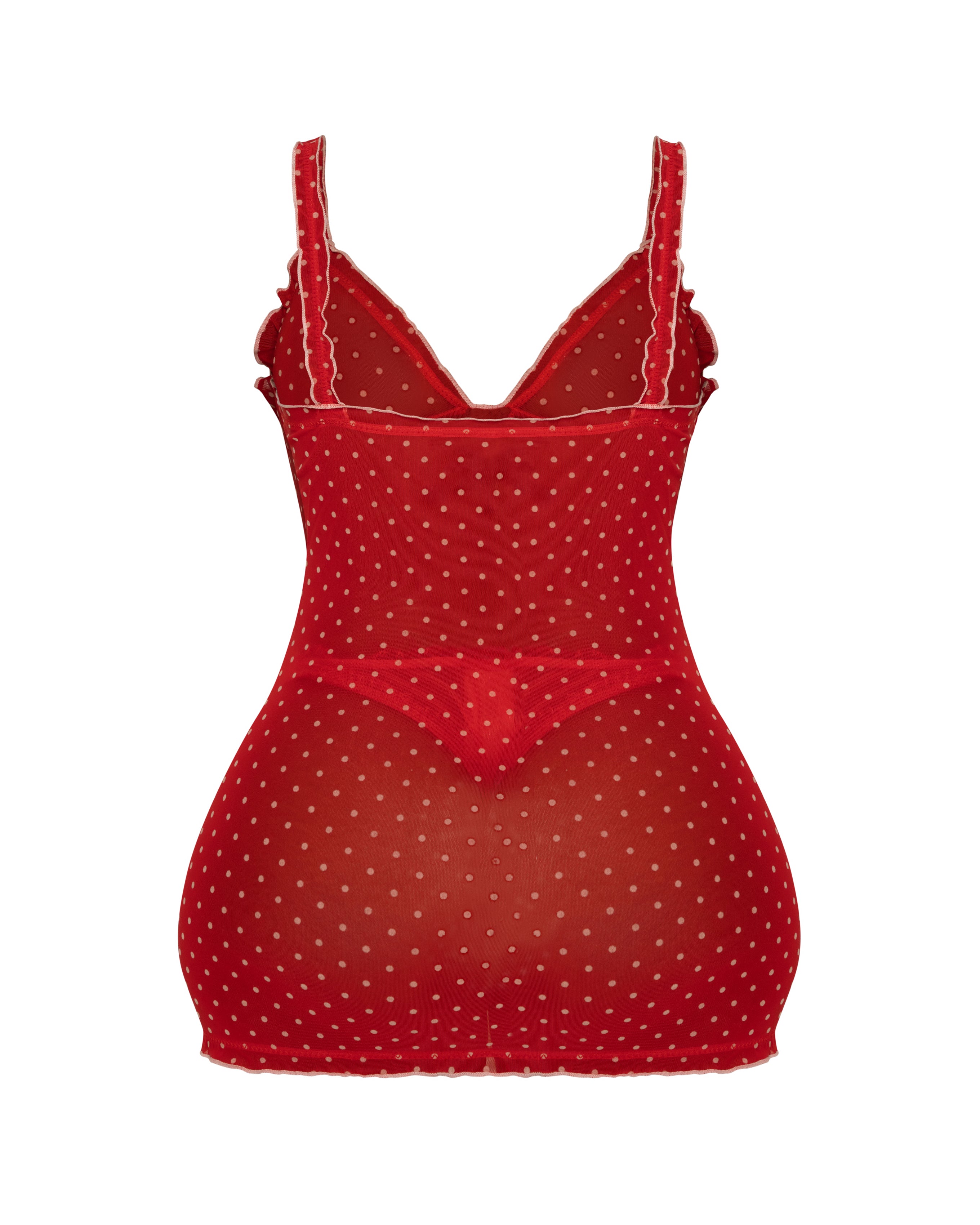 BUSTIER NIGHT CAP MINI DRESS (CHERRY)