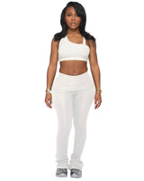 3.0 SEAMLESS FOLD OVER PANTS (WHITE)