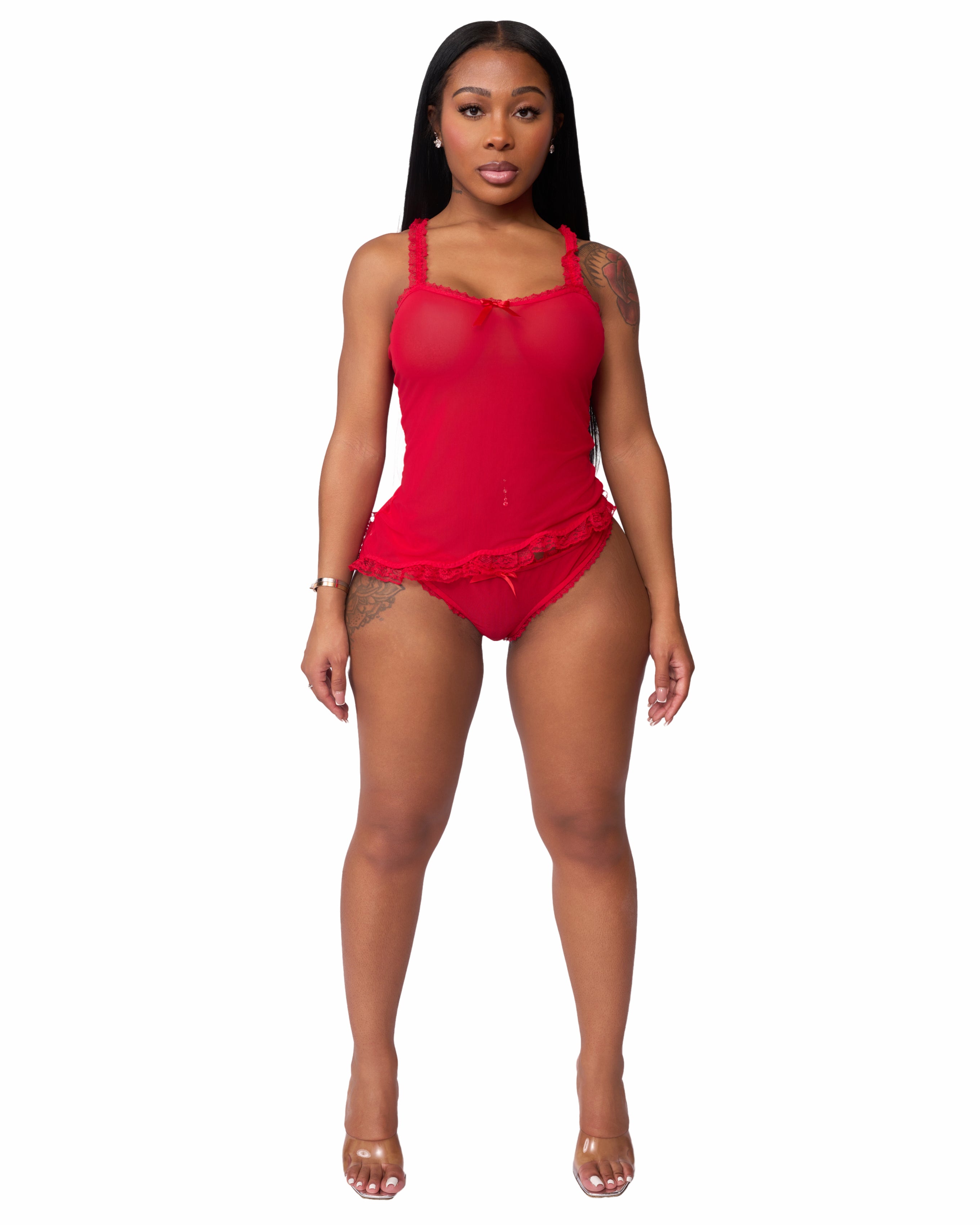 LOVE ME NOT MESH PANTY (CHERRY)