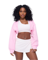 OVERSIZED CROPPED GYM SHRUG (PINK)