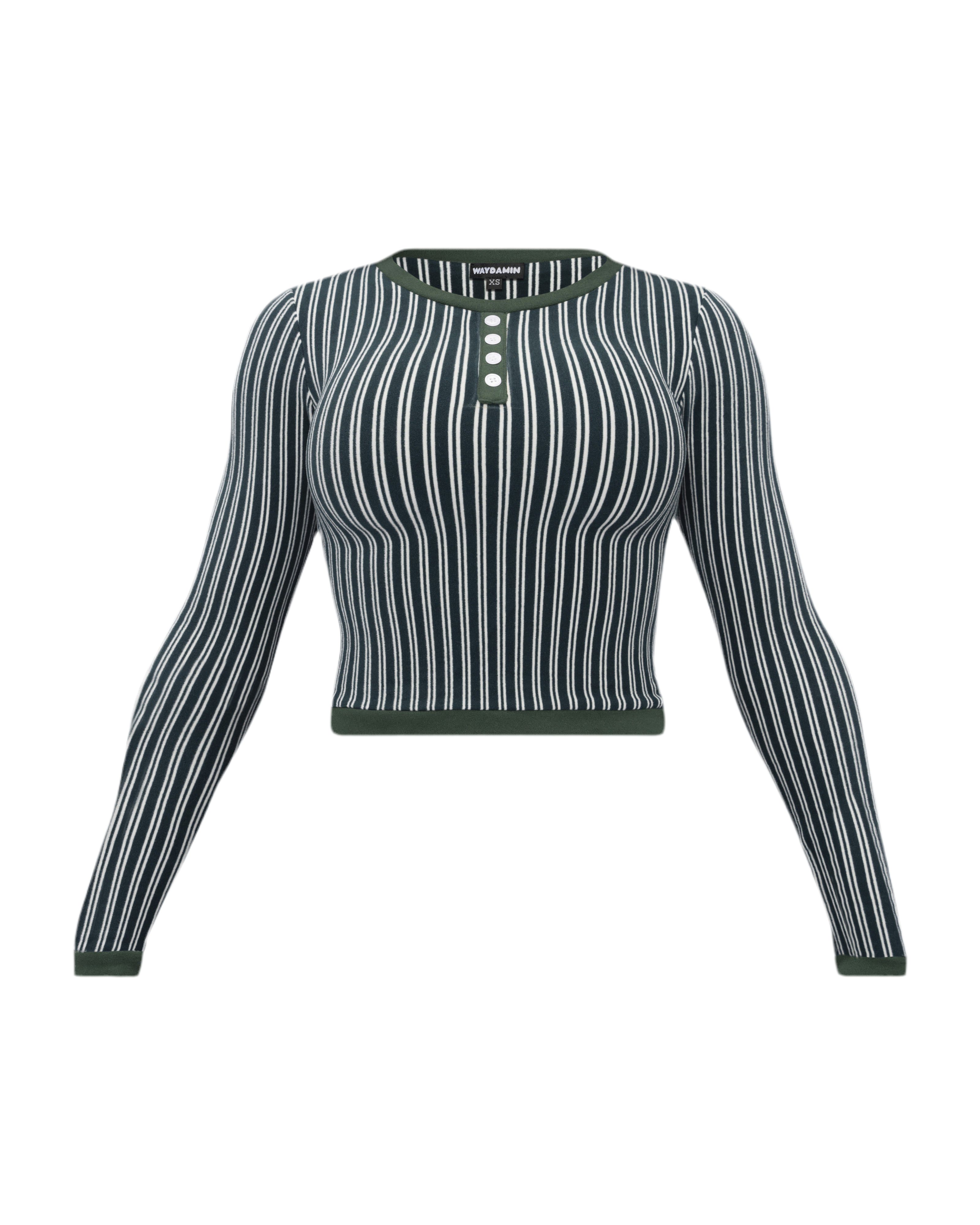 STRIPED THERMAL TOP (GREEN)