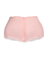 LOVE ME NOT SCALLOPED MESH SHORTS (BABY PINK)