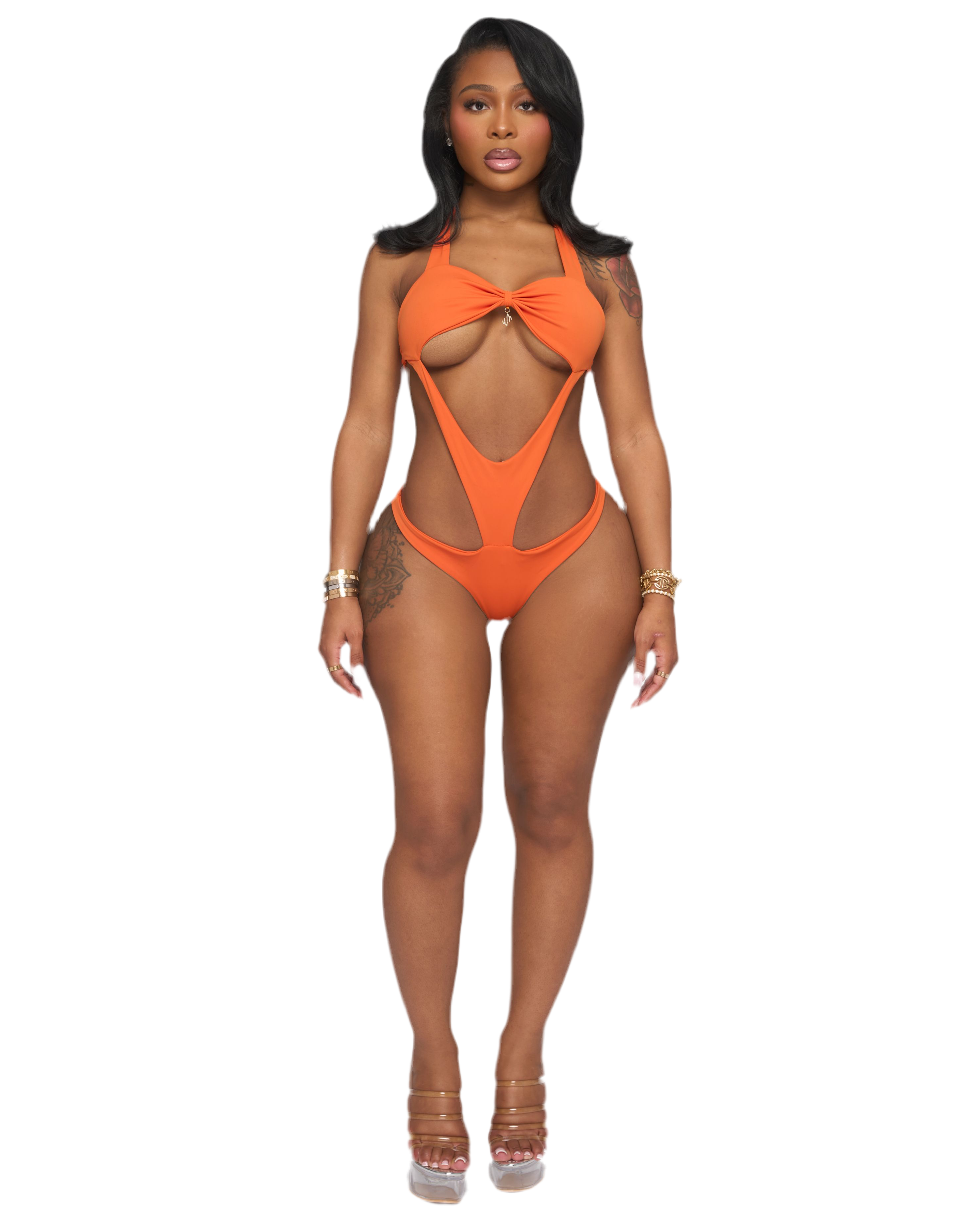 ZUMA CUT OUT MONOKINI (BURNT ORANGE)