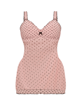 BUSTIER NIGHT CAP MINI DRESS (BABY PINK)