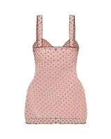 BUSTIER NIGHT CAP MINI DRESS (BABY PINK)