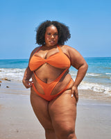 ZUMA CUT OUT MONOKINI (BURNT ORANGE)