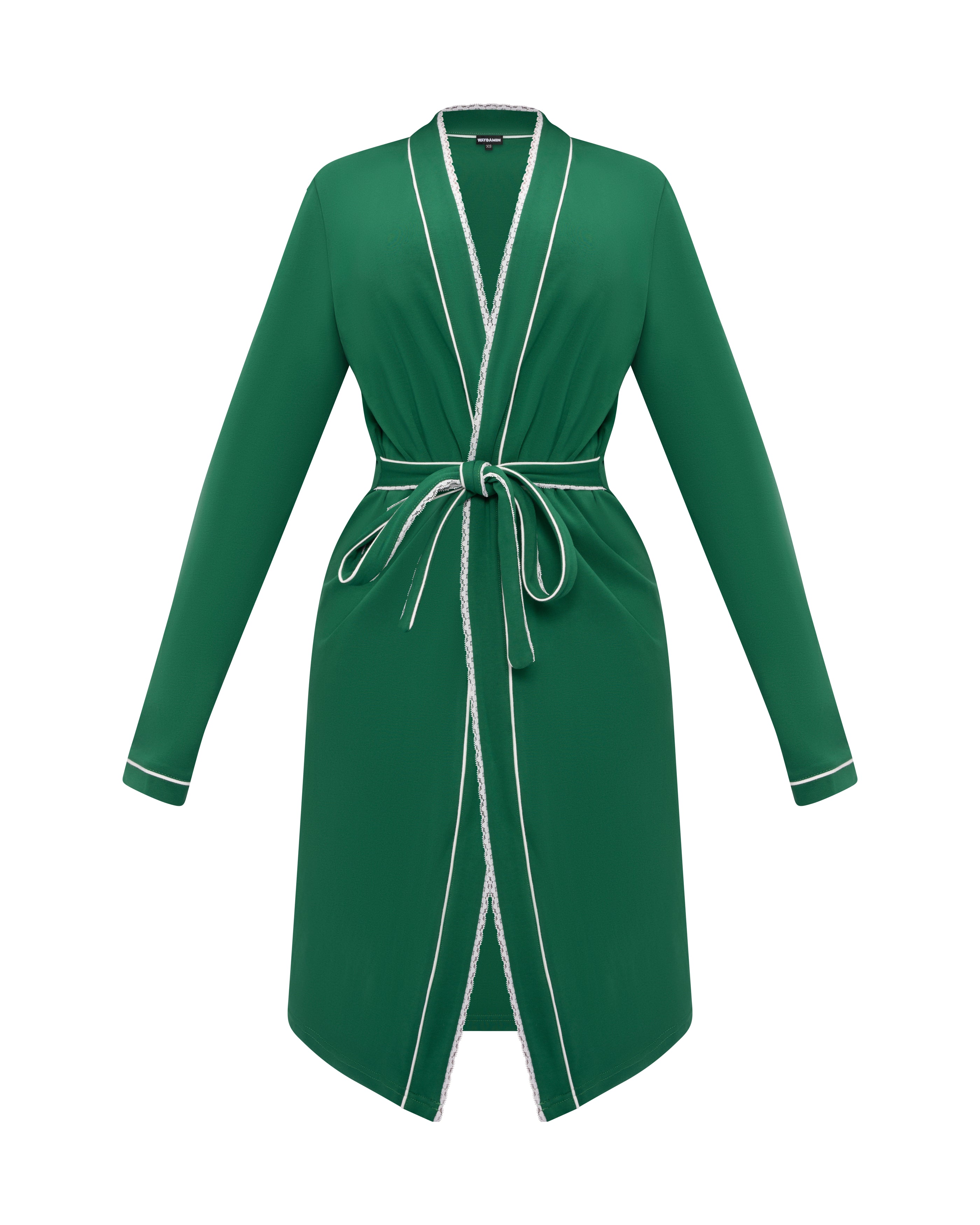 SANTA BABY LACE LINED ROBE (GREEN)