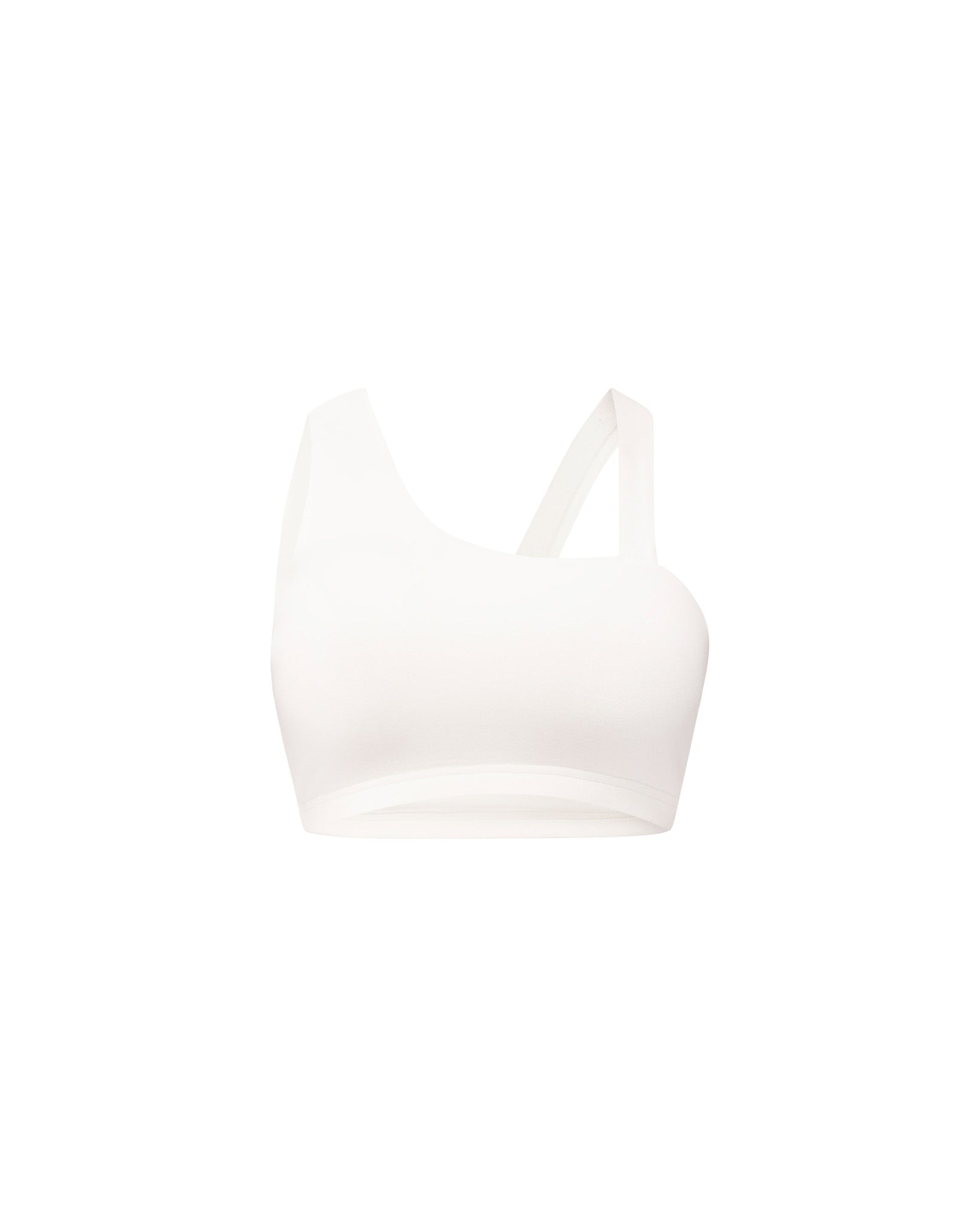 ASYMMETRICAL GYM BRA TOP (WHITE)