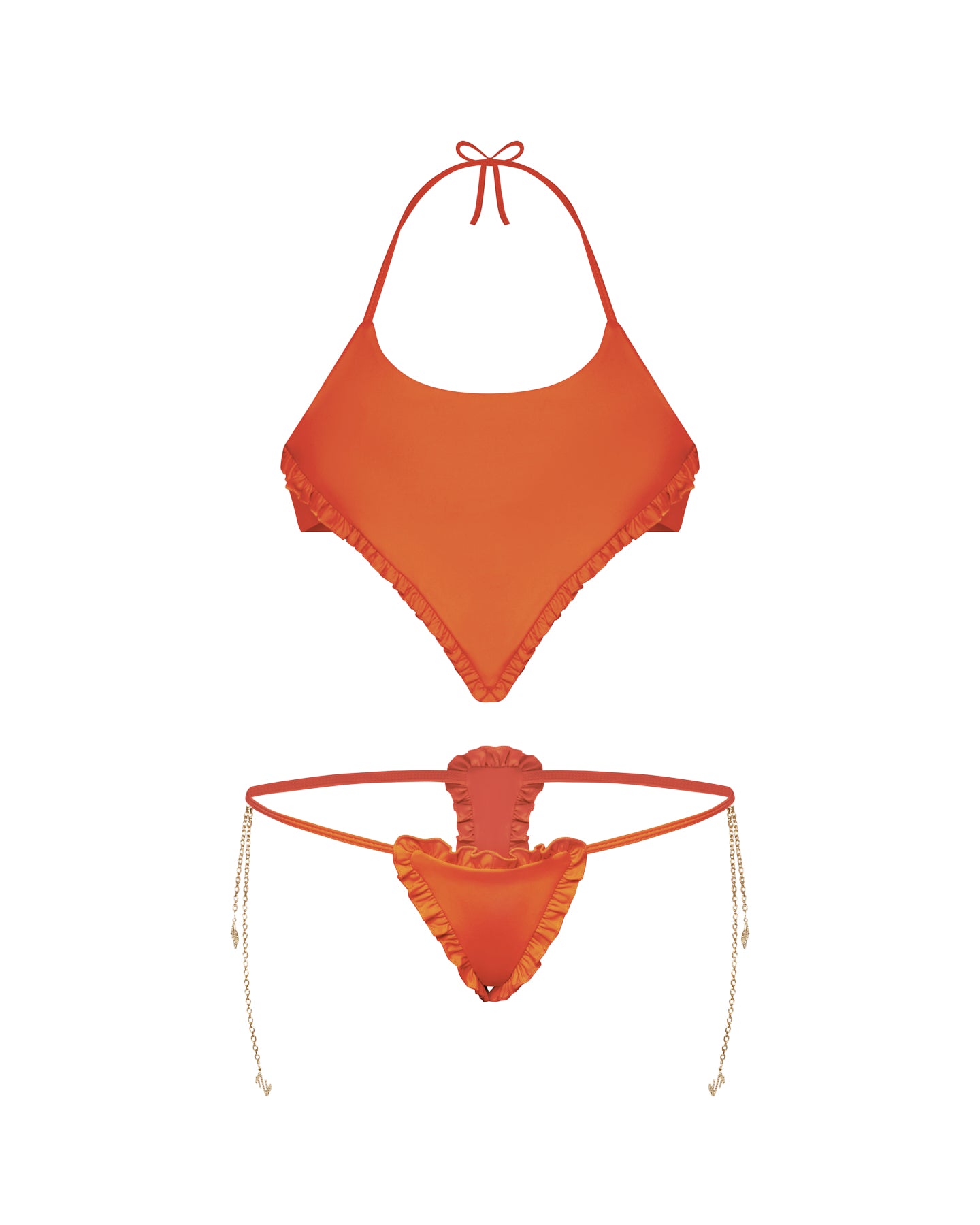 FRILL ME KINI BOTTOM (BURNT ORANGE)